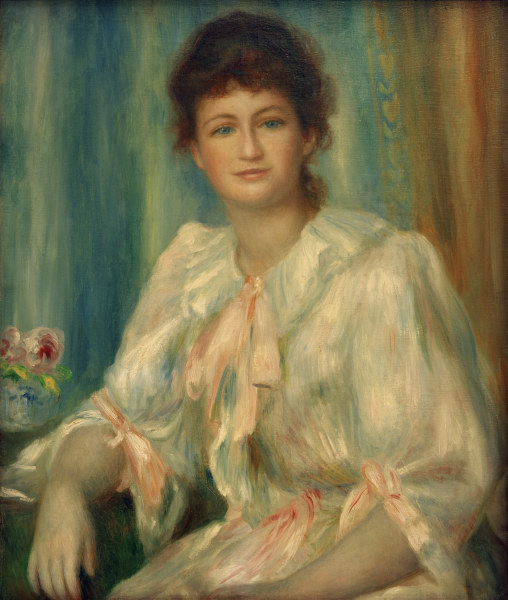 A.Renoir, Porträt einer jungen Frau van Pierre-Auguste Renoir