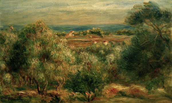 A.Renoir,Blick von Haut-Cagnes aufs Meer van Pierre-Auguste Renoir