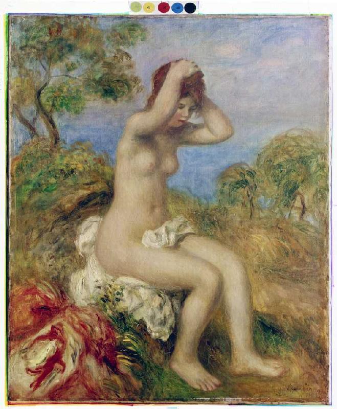 Badendes Mädchen van Pierre-Auguste Renoir