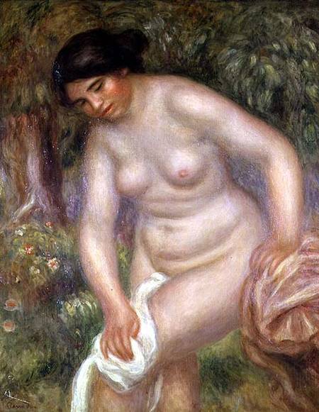 Bather drying herself van Pierre-Auguste Renoir