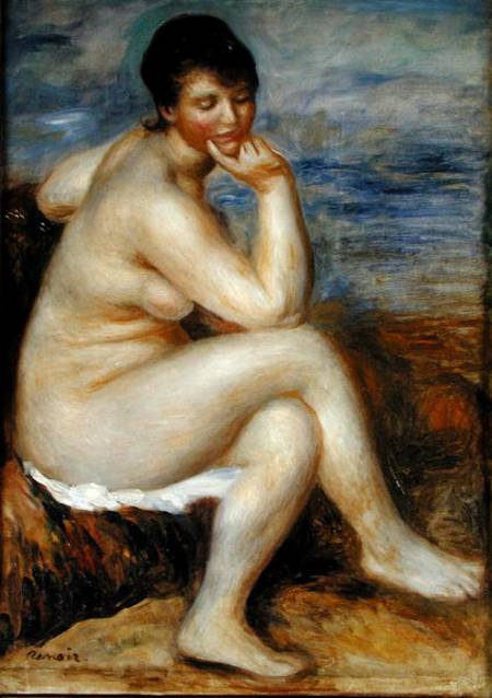 Bather Seated on a Rock van Pierre-Auguste Renoir