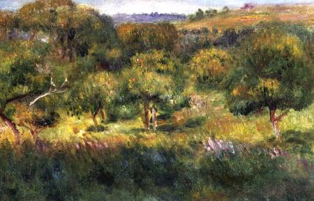 The edge of a forest in Brittany van Pierre-Auguste Renoir