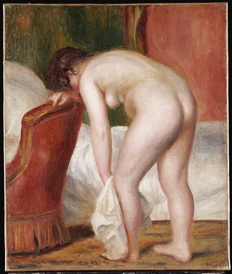 Female Nude Drying Herself, c.1909 van Pierre-Auguste Renoir