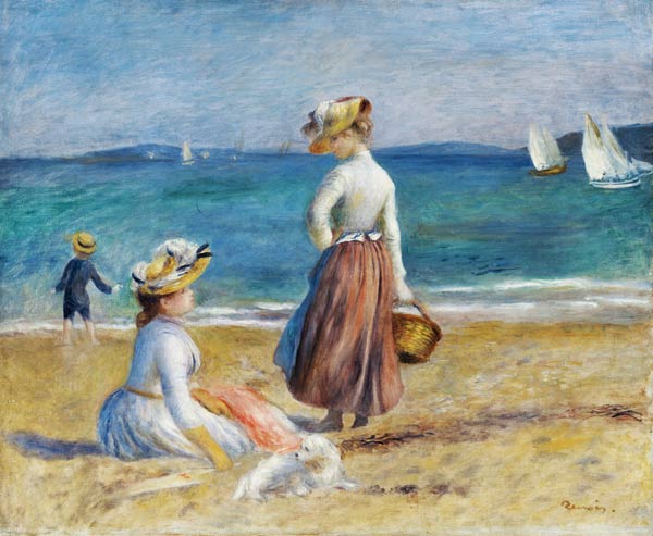 Figuren op het strand van Pierre-Auguste Renoir