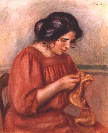 Gabrielle darning van Pierre-Auguste Renoir