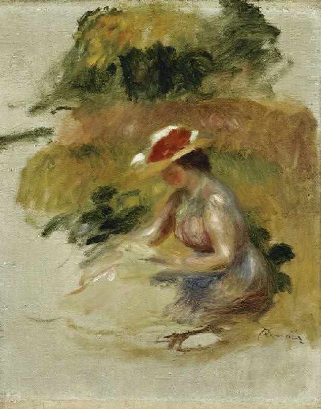 Junge Frau bei der Lektüre (Jeune Femme Lisant). van Pierre-Auguste Renoir