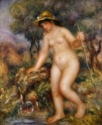 La Source or Gabrielle Nue (oil on canvas) van Pierre-Auguste Renoir