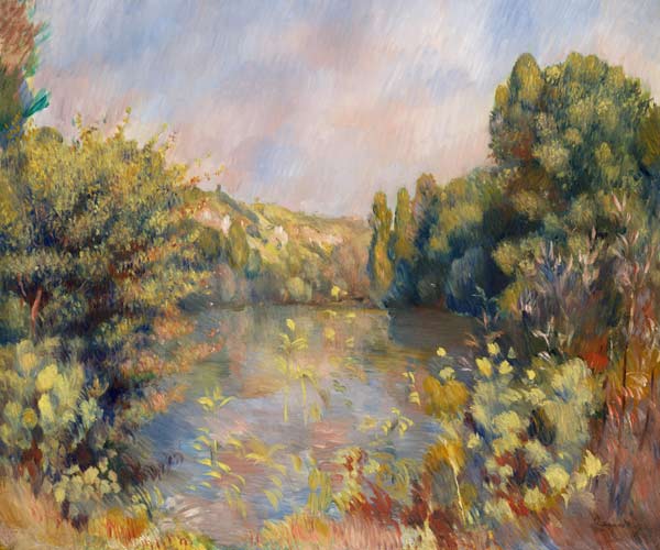 Lakeside Landscape van Pierre-Auguste Renoir