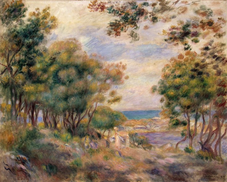 Landscape at Beaulieu van Pierre-Auguste Renoir