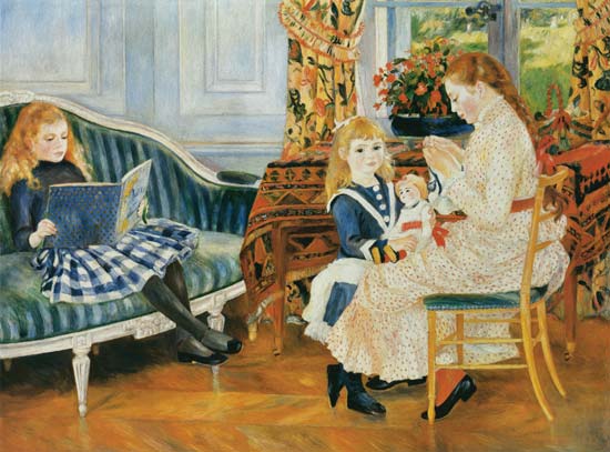 Der Nachmittag der Kinder in Wargemont van Pierre-Auguste Renoir