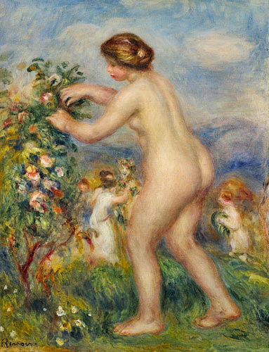 Nackte junge Frau in Landschaft. van Pierre-Auguste Renoir
