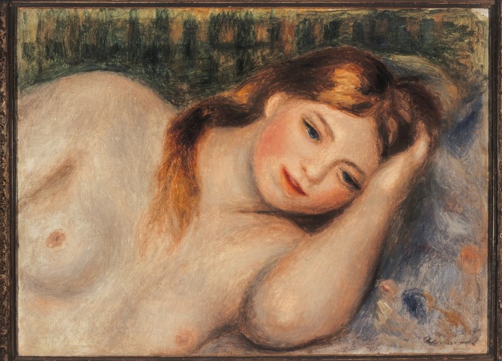 Nu (Jeune fille couchée en buste) van Pierre-Auguste Renoir