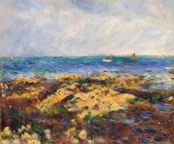 Low Tide at Yport van Pierre-Auguste Renoir