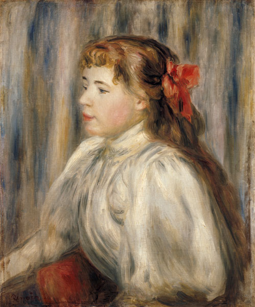 Portrait eines jungen Mädchens. van Pierre-Auguste Renoir