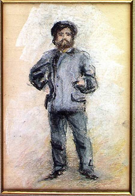 Portrait of Claude Monet (1840-1926) Standing van Pierre-Auguste Renoir