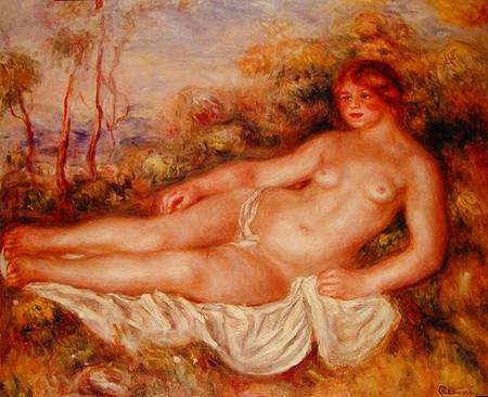 The Reclining Bather (La Baigneuse Couchee) van Pierre-Auguste Renoir