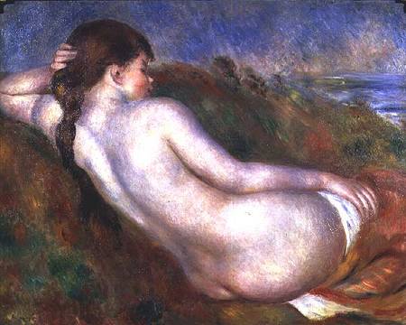 Reclining nude in a landscape van Pierre-Auguste Renoir