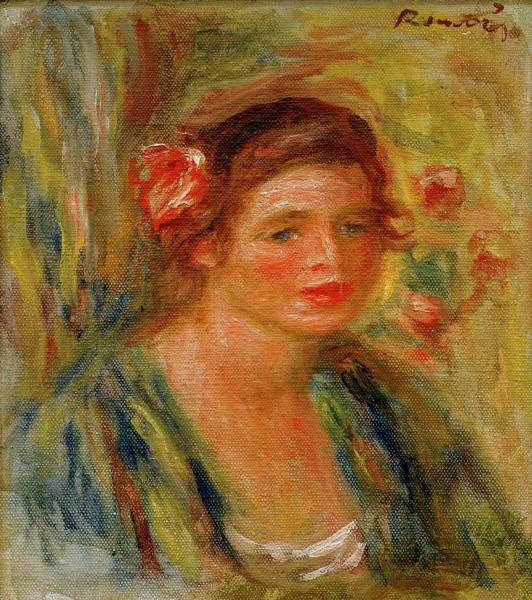 Renoir / Tete de jeune femme / 1910 van Pierre-Auguste Renoir