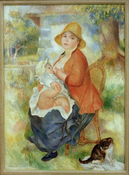 Renoir/Motherhood. Nursing mother/1886 van Pierre-Auguste Renoir