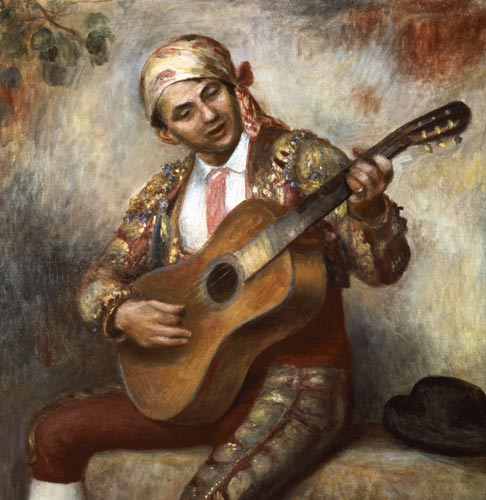 The Spanish Guitarist van Pierre-Auguste Renoir