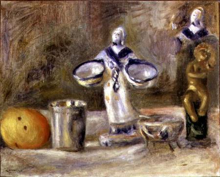 Still Life with a Faience Figure van Pierre-Auguste Renoir