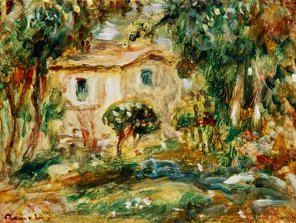 Gartenlandschaft mit Haus. van Pierre-Auguste Renoir