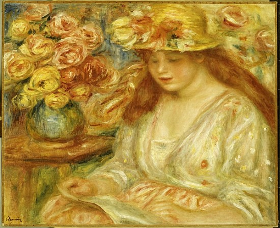 The Reader van Pierre-Auguste Renoir