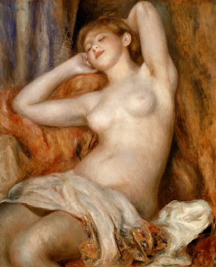 Slapende naakte baadster -  Pierre-Auguste Renoir