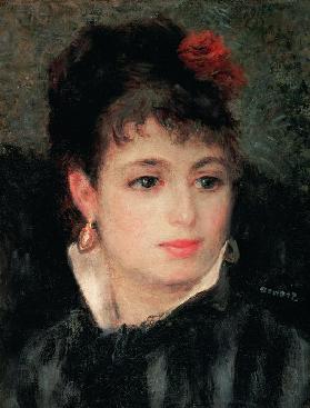Woman with a rose in her hair