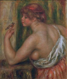 A.Renoir, Frau mit Vögelchen