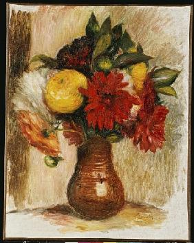 Bouquet of Flowers in a Stone Jug