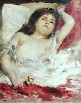Semi-Nude Woman in Bed: The Rose