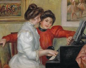 Yvonne and Christine Lerolle at the piano