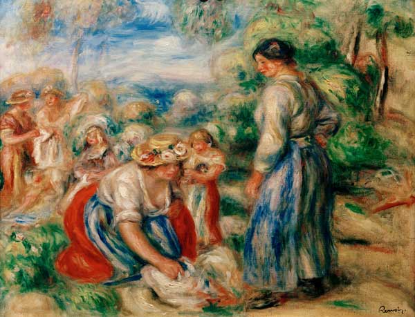 A.Renoir, Wäscherinnen van Pierre-Auguste Renoir