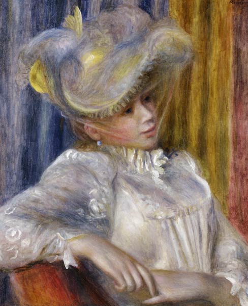 Woman with a Hat (Femme au chapeau) van Pierre-Auguste Renoir