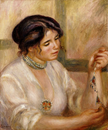 Woman With A Collar van Pierre-Auguste Renoir