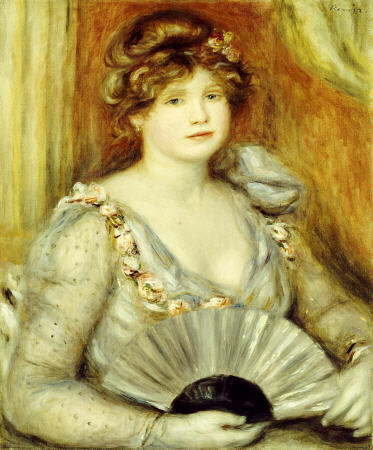 Woman With A Fan van Pierre-Auguste Renoir