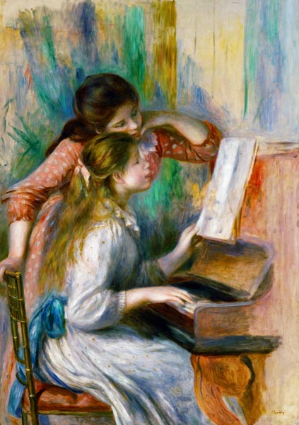 Young Girls at the Piano van Pierre-Auguste Renoir