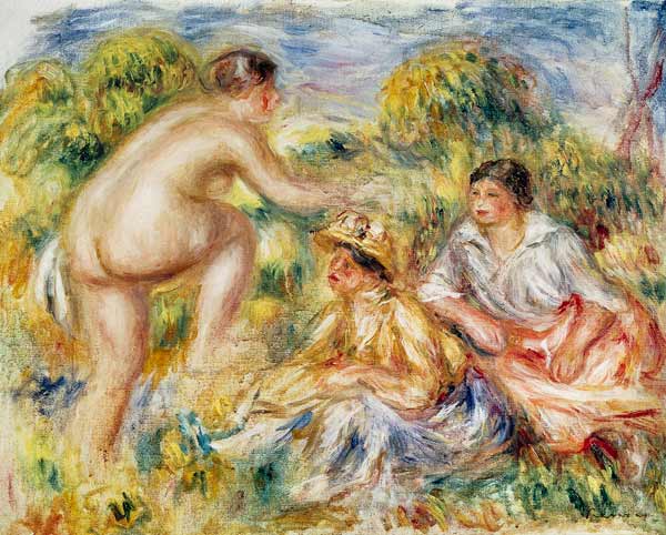 Young Girls in the Countryside van Pierre-Auguste Renoir