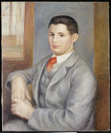 Young Man with a Red Tie van Pierre-Auguste Renoir