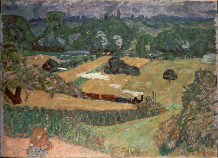 Landscape with freight train van Pierre Bonnard