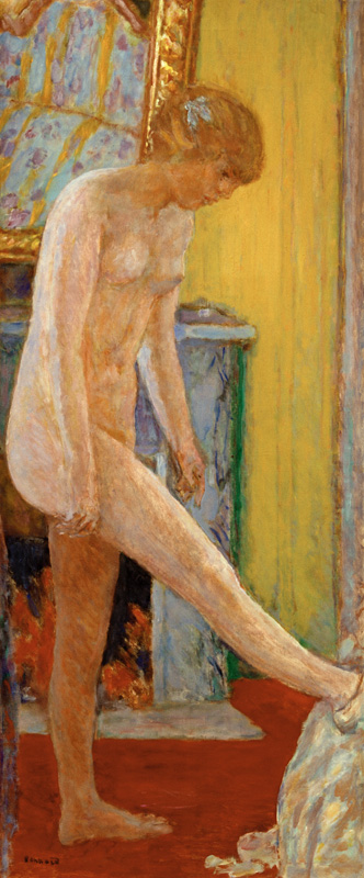 Jeune fille nue devant la cheminée van Pierre Bonnard