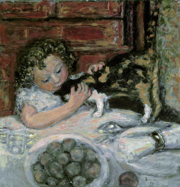 Little Girl with Cat van Pierre Bonnard