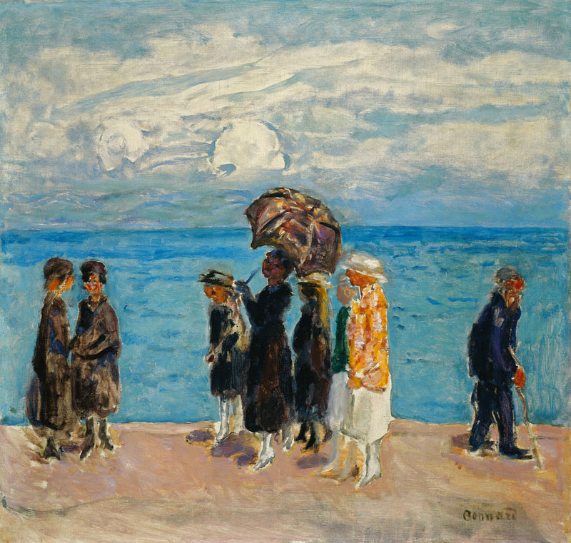 Spaziergänger am Meer (Promeneurs au Bord de la Mer) van Pierre Bonnard