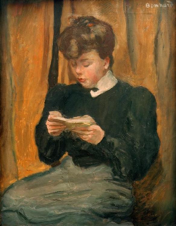 Woman reading a book van Pierre Bonnard