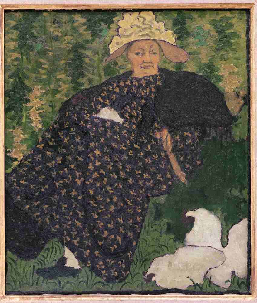 Grandmother with Chickens van Pierre Bonnard