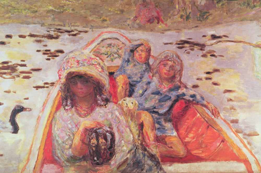 In the Boat, detail of the girls van Pierre Bonnard