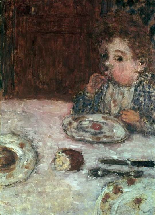 Child at Breakfast van Pierre Bonnard