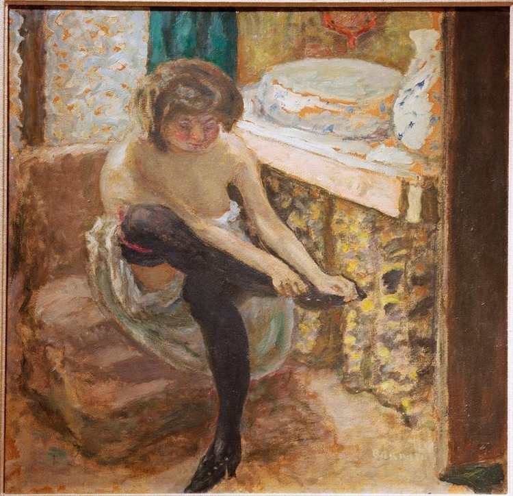 La femme aux bas noirs van Pierre Bonnard