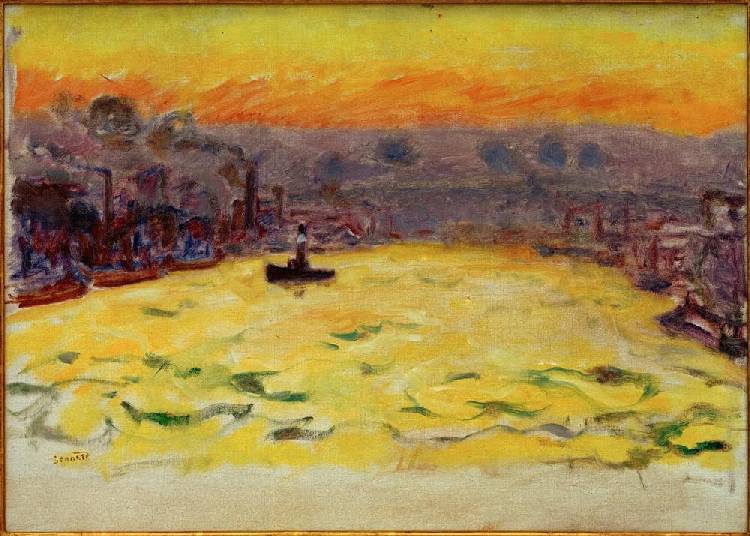 Le Port, soleil couchant van Pierre Bonnard